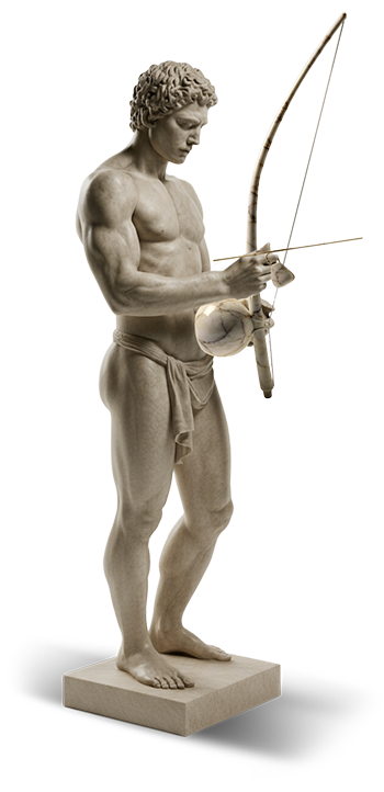 Capoeirista como estátua clássica